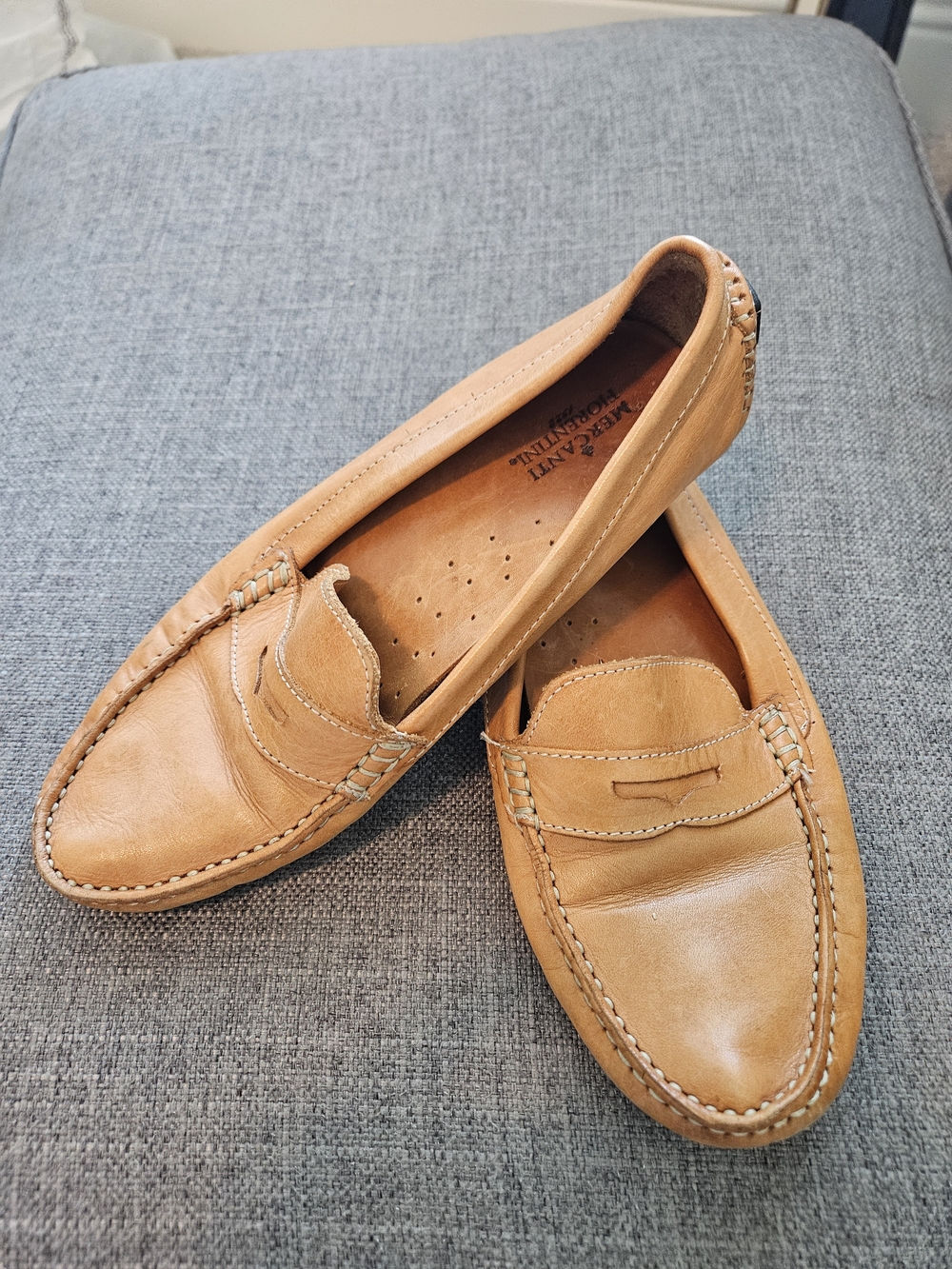 Mercanti Fiorentini Camel Leather Driving Shoes